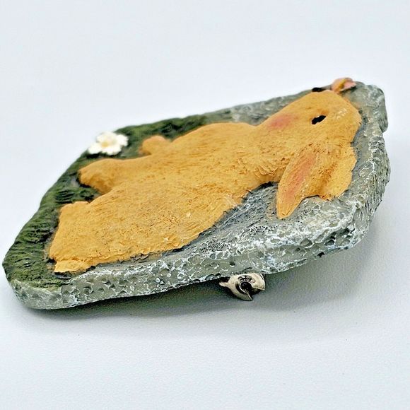 Papel Giftware Bunny Brooch Spring Easter Rabbit Butterfly on Nose Jewelry Pin - Picture 3 of 7